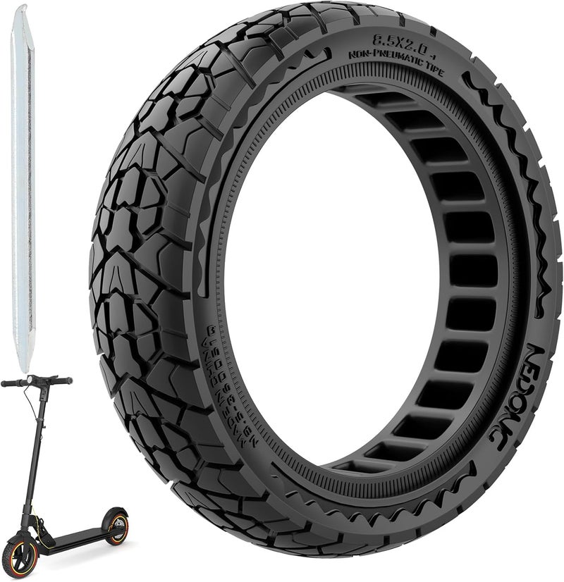 Cooryda 8.5x2" Off-road Scooter Tire - Fits Mijia Xiaomi m365 Pro/GoTrax GXL V2/XR & More (Black, 1pc) - Image 1
